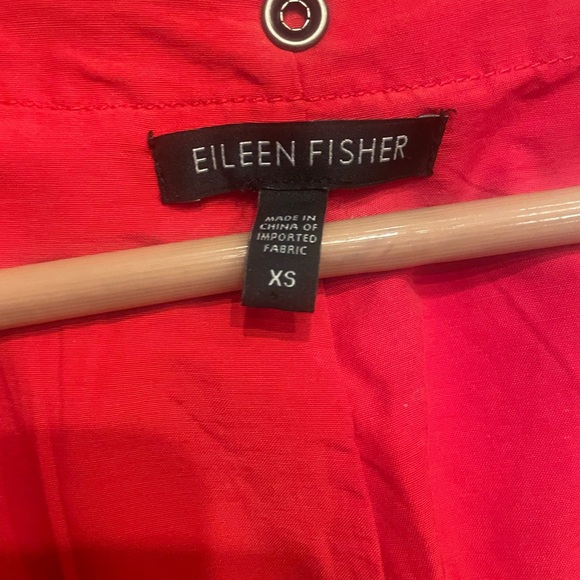 Eileen Fisher Vibrant Red Utility Jacket - Picture 4 of 10
